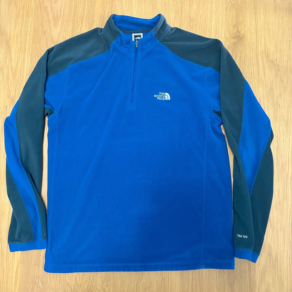 The North Face Men’s 1/4 Zip Pullover Size Medium Blue/Grey